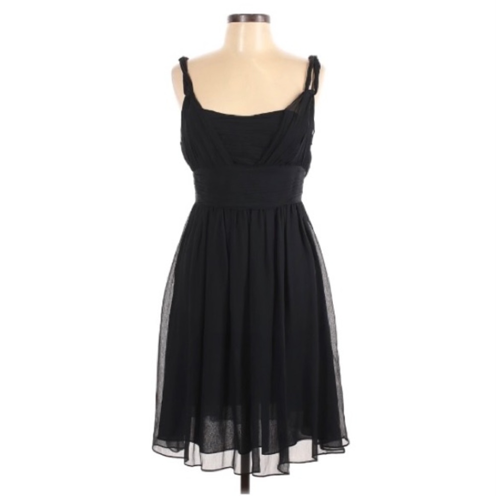 Banana Republic Black Silk Dress Lauren GG 10